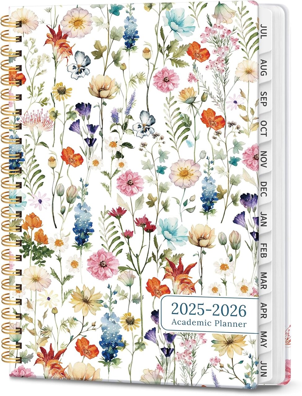 Academic Year Monthly and Weekly Calendar Teacher Planner - Wildflower